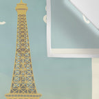 Paris France Eiffel Tower Vintage Travel Poster Commercial Air Travel Wall Tapestry Gallery Image 3