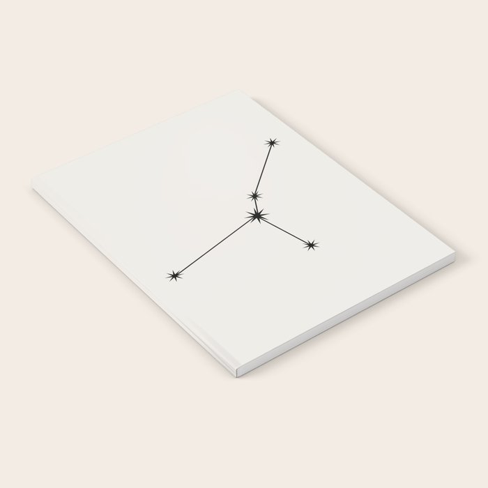 Cancer Zodiac Star Constellation Line Art White Notebook Gallery Image 2