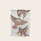 Owls in Flight - Brown Palette Wall Hanging Gallery Image 1