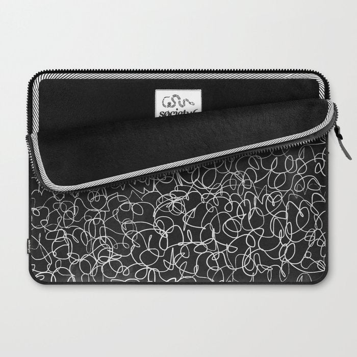 Onyx: Mid Century Abstract Art Laptop Sleeve Gallery Image 2