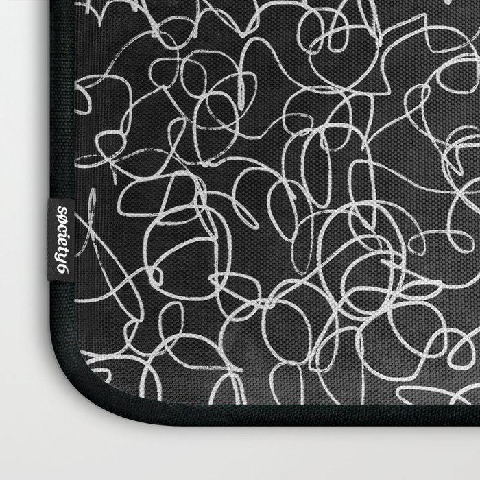 Onyx: Mid Century Abstract Art Laptop Sleeve Gallery Image 3