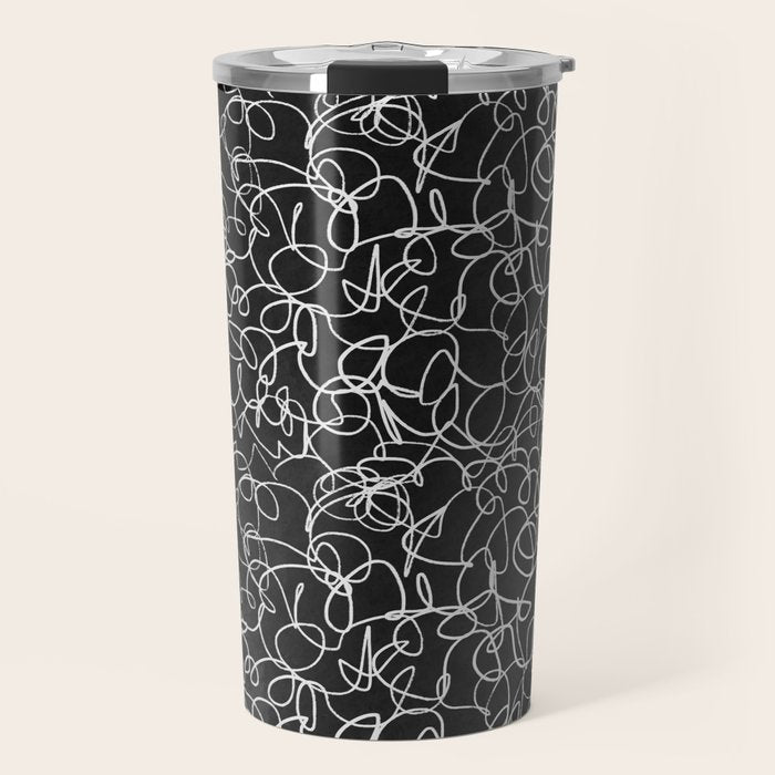 Onyx: Mid Century Abstract Art Travel Mug Gallery Image 1