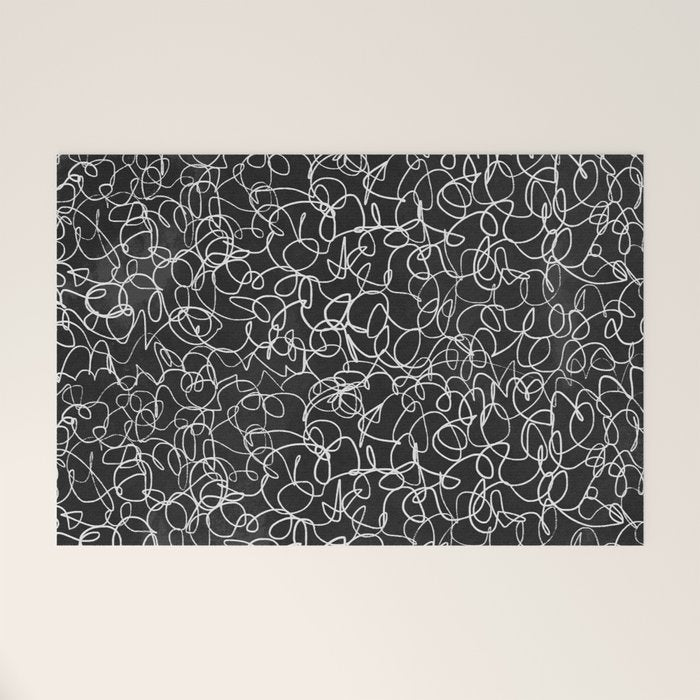 Onyx: Mid Century Abstract Art Welcome Mat Gallery Image 1
