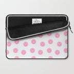 Funny happy face colorful pink cartoon seamless pattern Laptop Sleeve Gallery Image 2