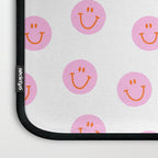 Funny happy face colorful pink cartoon seamless pattern Laptop Sleeve Gallery Image 3