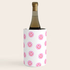 Funny happy face colorful pink cartoon seamless pattern Wine Chiller Gallery Image 1