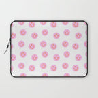 Funny happy face colorful pink cartoon seamless pattern Laptop Sleeve Gallery Image 1