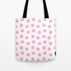 Funny happy face colorful pink cartoon seamless pattern Tote Bag Gallery Image 1