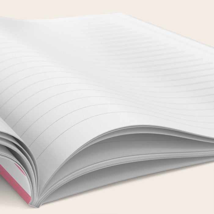 Rose Pink & White Cabana Stripe Notebook Gallery Image 2
