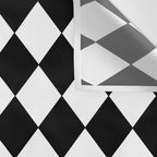 Black and white diamond shape,check,chess pattern  Wall Tapestry Gallery Image 3