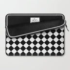 Black and white diamond shape,check,chess pattern  Laptop Sleeve Gallery Image 2