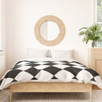 Black and white diamond shape,check,chess pattern  Duvet Cover Gallery Image 3
