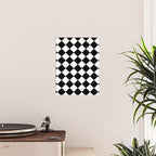 Black and white diamond shape,check,chess pattern  Poster Gallery Image 2