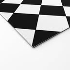 Black and white diamond shape,check,chess pattern  Welcome Mat Gallery Image 2