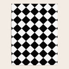 Black and white diamond shape,check,chess pattern  Poster Gallery Image 4