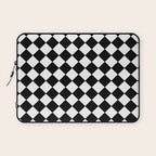 Black and white diamond shape,check,chess pattern  Laptop Sleeve Gallery Image 1