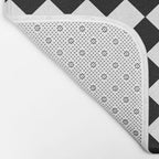 Black and white diamond shape,check,chess pattern  Bath Mat Gallery Image 2