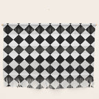 Black and white diamond shape,check,chess pattern  Wall Hanging Gallery Image 1