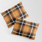 Orange + Black Plaid Pillow Sham Gallery Image 3