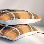 Orange + Black Plaid Pillow Sham Gallery Image 3