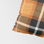 Orange + Black Plaid Pillow Sham Gallery Image 4