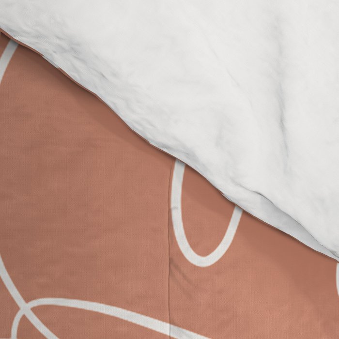 Monstera minimal - earth Comforter Gallery Image 4
