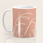 Monstera minimal - earth Coffee Mug Gallery Image 3