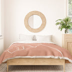 Monstera minimal - earth Duvet Cover Gallery Image 3