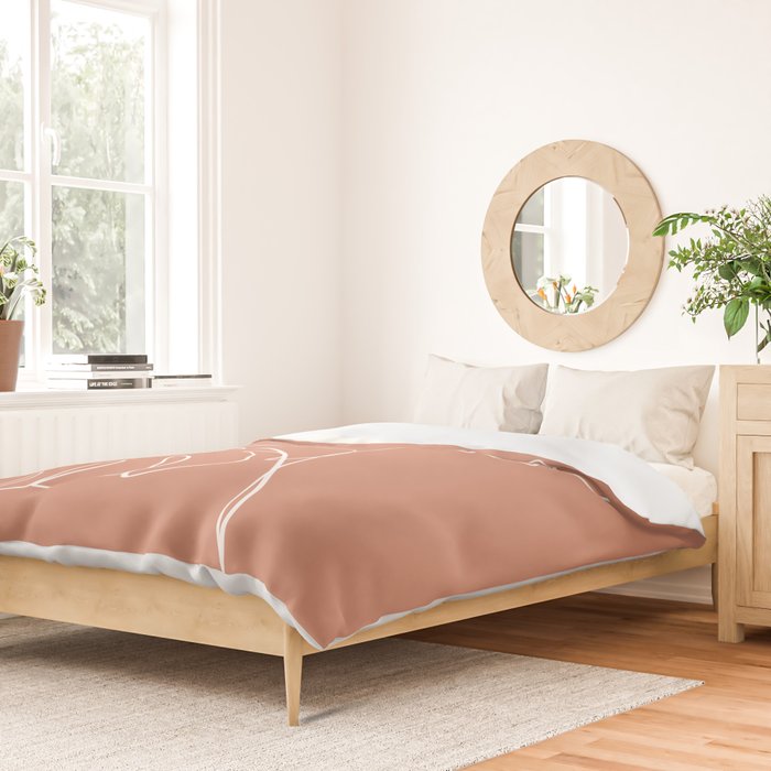 Monstera minimal - earth Duvet Cover Gallery Image 2