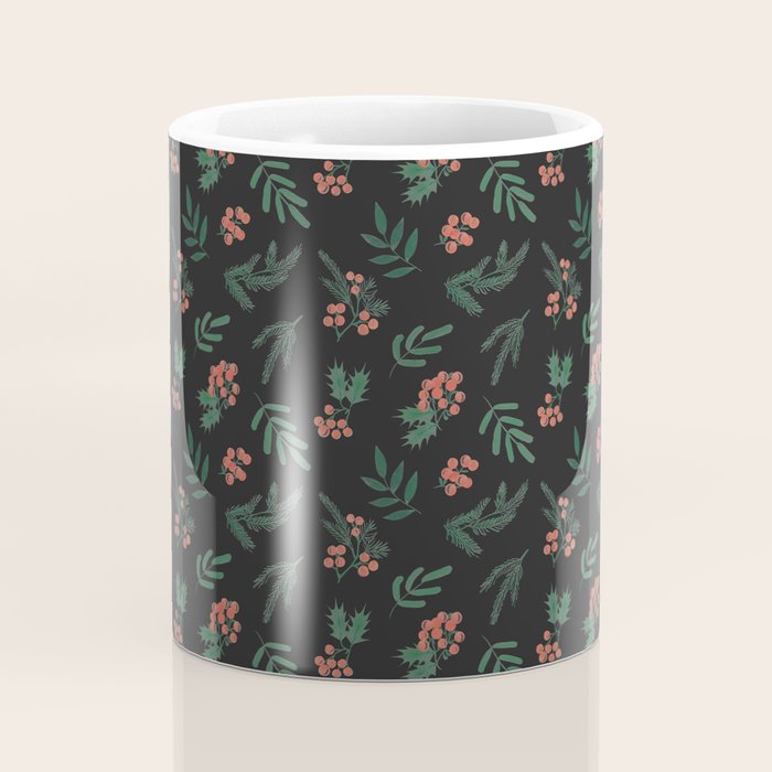 Yuletide Botanical Print Coffee Mug Gallery Image 4