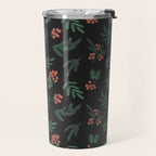 Yuletide Botanical Print Travel Mug Gallery Image 2