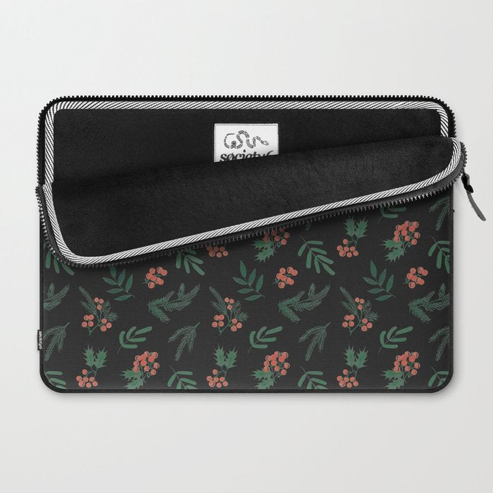 Yuletide Botanical Print Laptop Sleeve Gallery Image 2