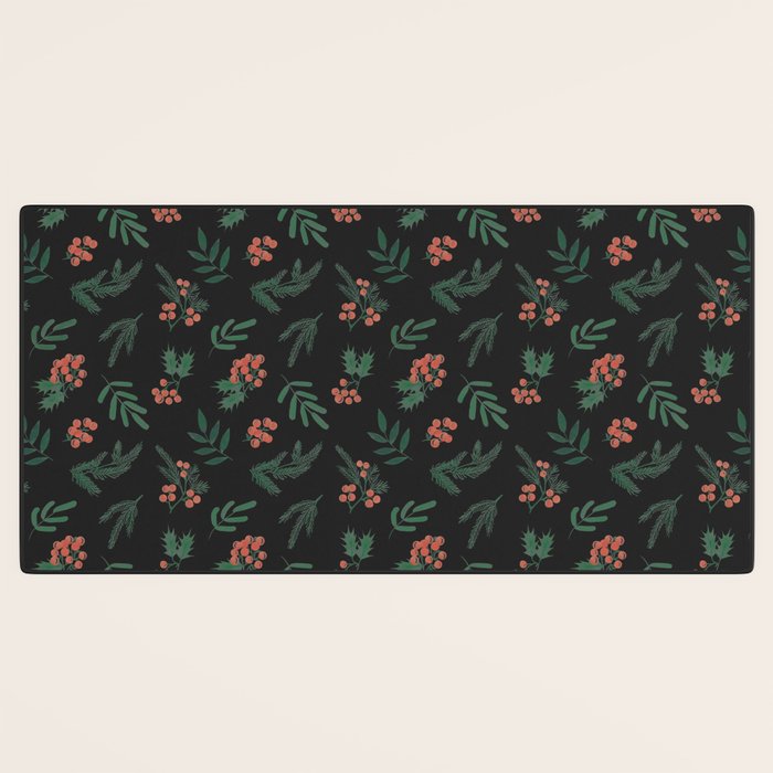 Yuletide Botanical Print Desk Mat Gallery Image 3