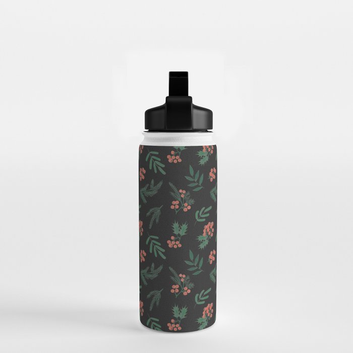 Yuletide Botanical Print Water Bottle Gallery Image 2