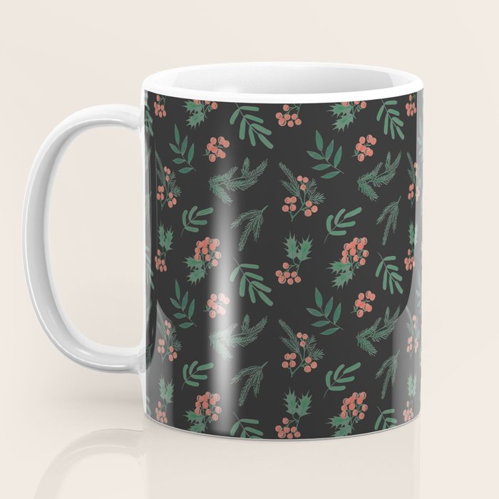 Yuletide Botanical Print Coffee Mug Gallery Image 3