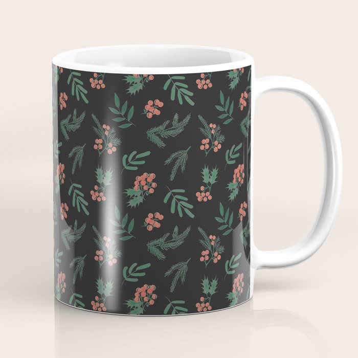 Yuletide Botanical Print Coffee Mug Gallery Image 1