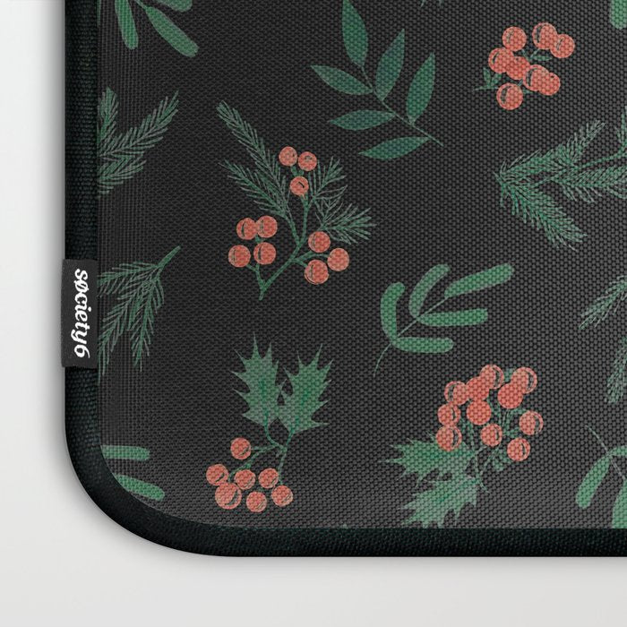 Yuletide Botanical Print Laptop Sleeve Gallery Image 3