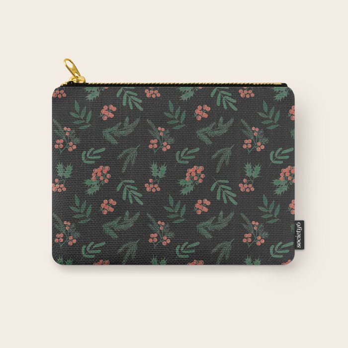Yuletide Botanical Print Carry All Pouch Gallery Image 1