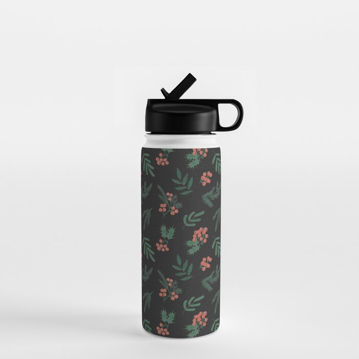 Yuletide Botanical Print Water Bottle Gallery Image 1