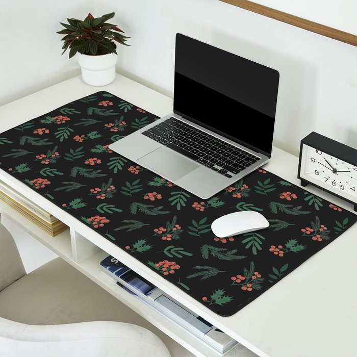 Yuletide Botanical Print Desk Mat Gallery Image 2