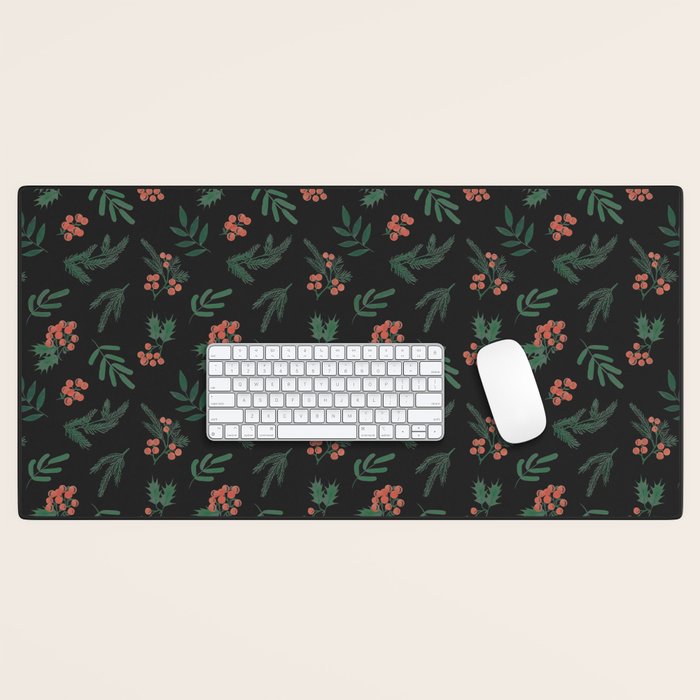 Yuletide Botanical Print Desk Mat Gallery Image 1