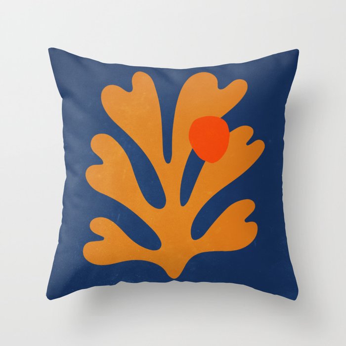 Indigo Sun: Paper Cutouts Matisse Edition Throw Pillow Gallery Image 1