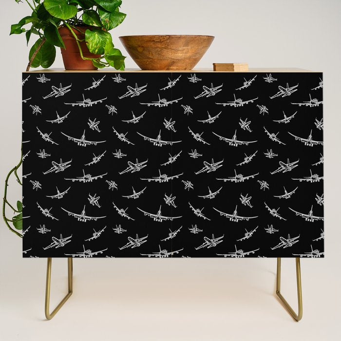 Airplanes on Black Credenza Gallery Image 1