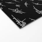 Airplanes on Black Welcome Mat Gallery Image 2