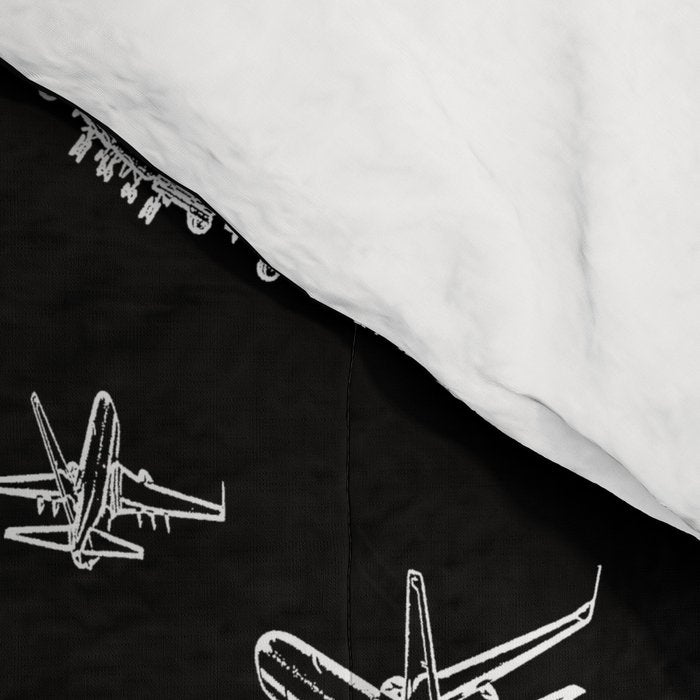 Airplanes on Black Comforter Gallery Image 4