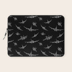 Airplanes on Black Laptop Sleeve Gallery Image 1