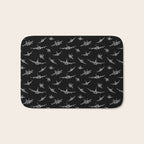 Airplanes on Black Bath Mat Gallery Image 1