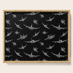 Airplanes on Black Serving Tray Gallery Image 1
