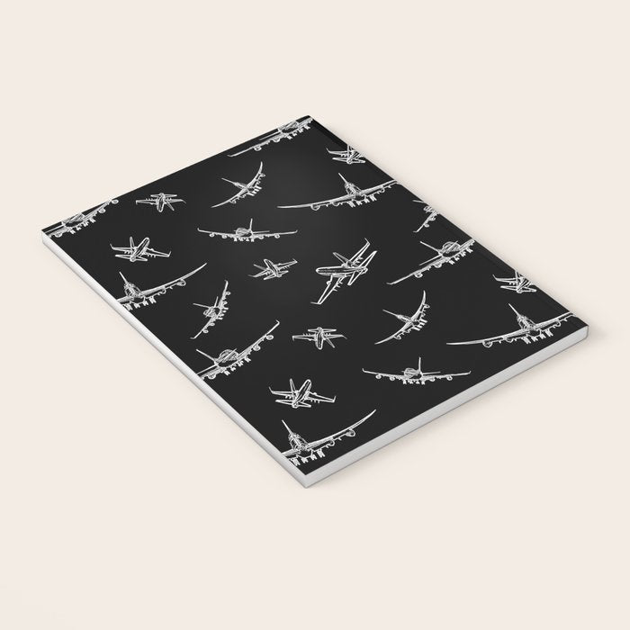 Airplanes on Black Notebook Gallery Image 3