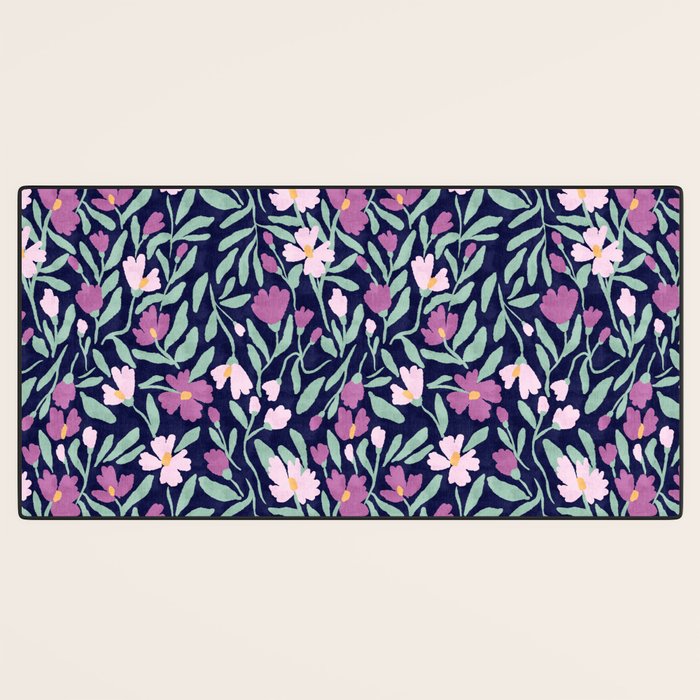 Pink Midnight Bloom Desk Mat Gallery Image 3